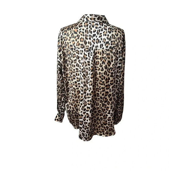 ZARA Animal print long sleeve button-down size XLarge - Picture 2 of 7